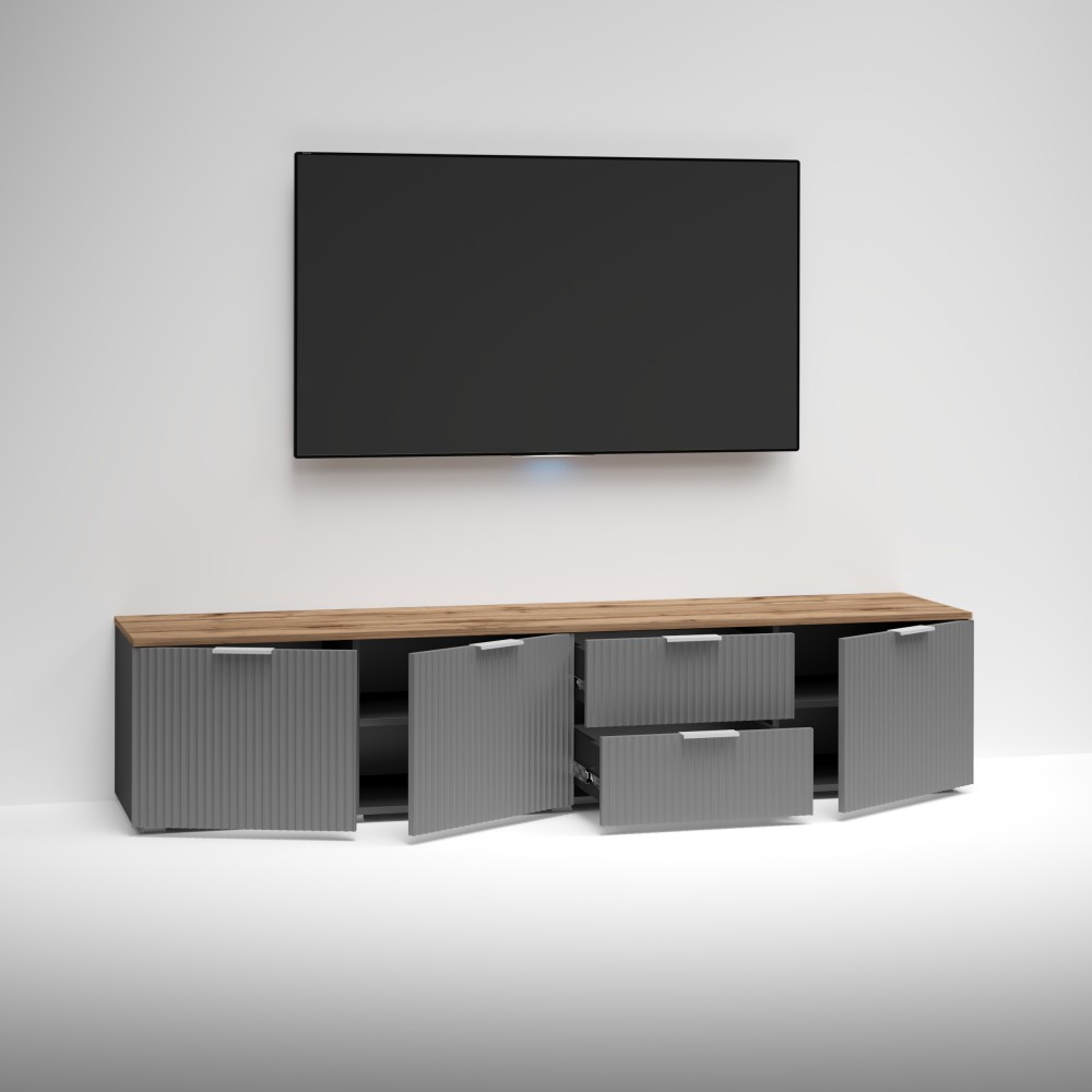 тумба ТВ Сальвадор-5 черный - антрацит - дуб ящики.jpg
