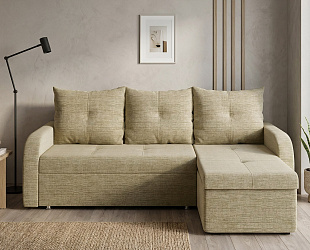 Угловой диван "Мини Люкс" рогожка дрим дарк беж