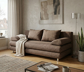 Диван еврокнижка "Фиджи коричневый"