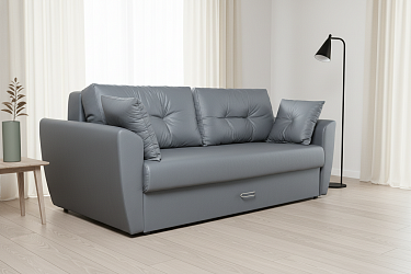 Диван еврокнижка "Амстердам серый кожа"