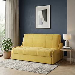 Диван аккордеон на металлокаркасе "Токио Аккорд" мазерати еллоу 13