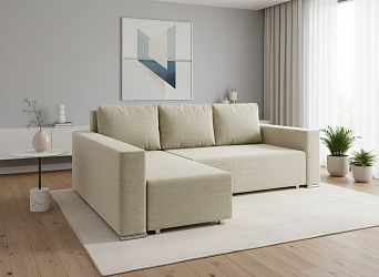 Угловой диван "Марко" рогожка дрим беж