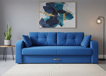 Диван еврокнижка "Дублин люкс синий"