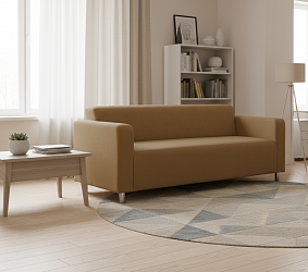 Прямой диван "Томи" велюр бежевый