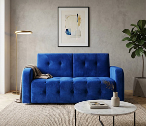Диван нераскладной "Оксфорд Люкс" синий