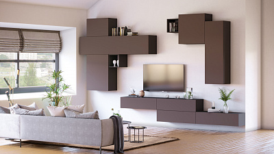 Модульная стенка для гостиной "Марта-5"