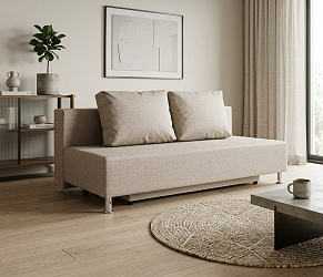 Диван еврокнижка "Парма" рогожка бежевая