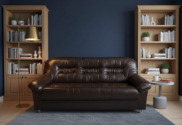 Диван "Карелия нераскладной коричневый 3-х местный"