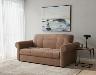 Диван аккордеон на металлокаркасе "Загреб" зара браун 20