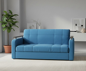 Диван аккордеон на металлокаркасе "Ромул"  мазерати блю 33