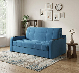 Диван аккордеон на металлокаркасе "Наполи" мазерати блю 33