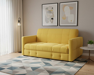 Диван аккордеон на металлокаркасе "Соренто" мазерати еллоу 13