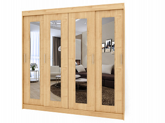 Шкаф купе 4-х дверный "Миллениум-6" с зеркалами