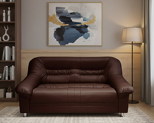 Диван "Карелия нераскладной коричневый 2-х местный"