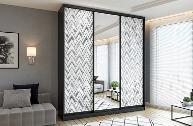 Шкаф купе 3-х дверный "Сканди-1" фотопечать