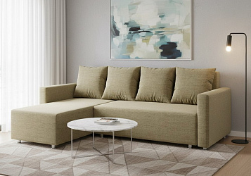 Угловой диван "Челси" рогожка дрим дарк беж