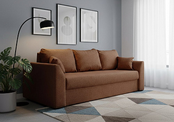 Диван еврокнижка "Белфест коричневый"