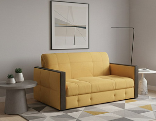 Диван аккордеон на металлокаркасе "Соренто-3" макс еллоу 27