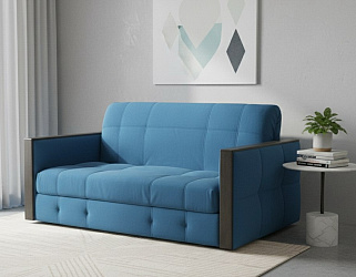 Диван аккордеон на металлокаркасе "Соренто-3" мазерати блю 33