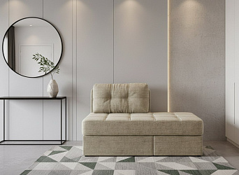 Диван трансформер "Оливер уно" рогожка  дрим беж