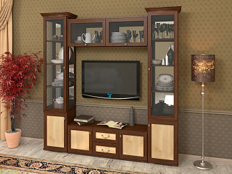 Модульная стенка для гостиной "Витраж-12"