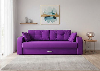 Диван еврокнижка "Дублин Люкс фиолетовый"