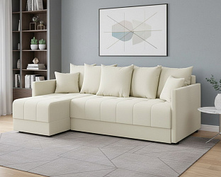 Угловой диван "Хант" велюр зара крем 02