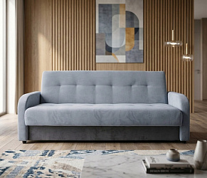 Диван книжка "Лондон Люкс" велюр серый