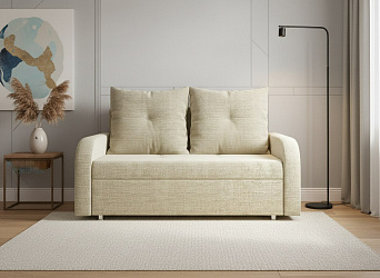 Прямой диван "Мини Люкс" рогожка дрим беж