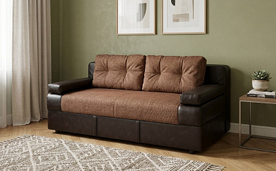 Диван еврокнижка "Амстердам мини коричневый"