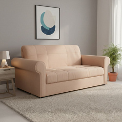 Диван аккордеон на металлокаркасе "Загреб" макс беж 07